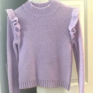 XS purple sweater from Target (Wild Fable) with ruffle sleeves